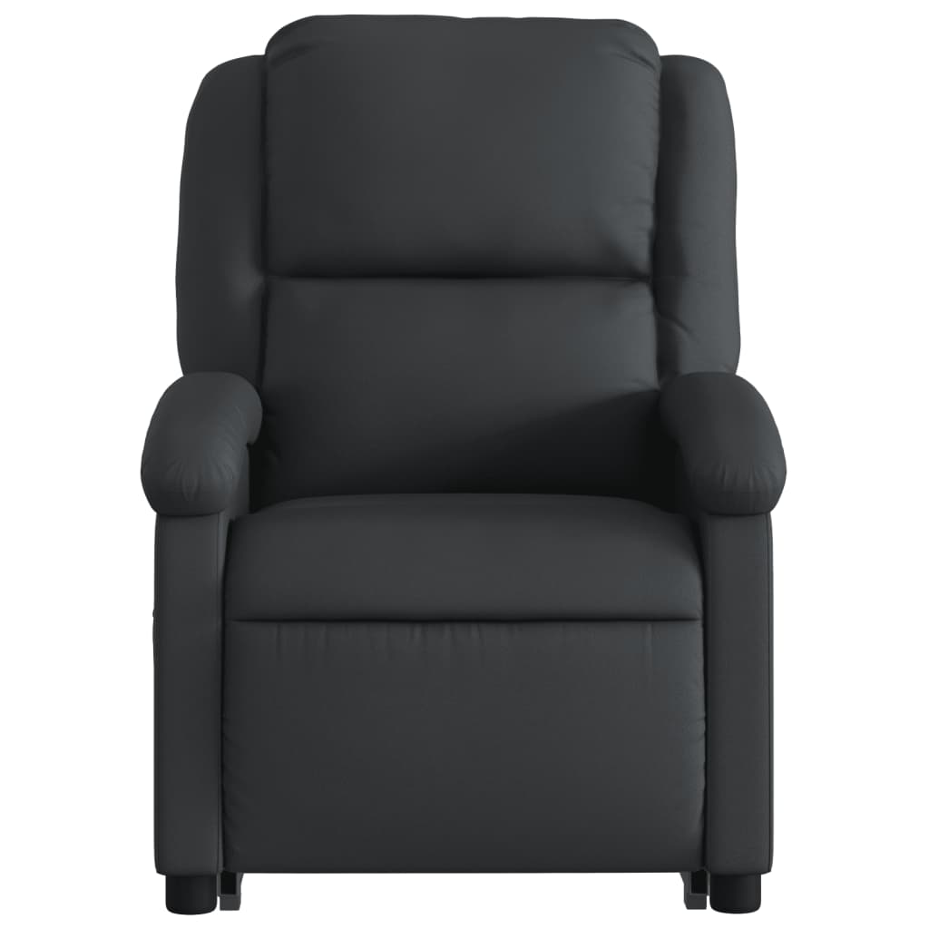 Fauteuil inclinable de massage électrique noir cuir véritable - XIOS