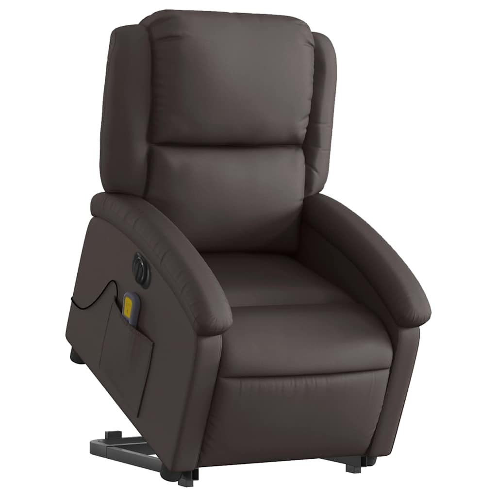 Fauteuil inclinable de massage électrique marron foncé - XIOS