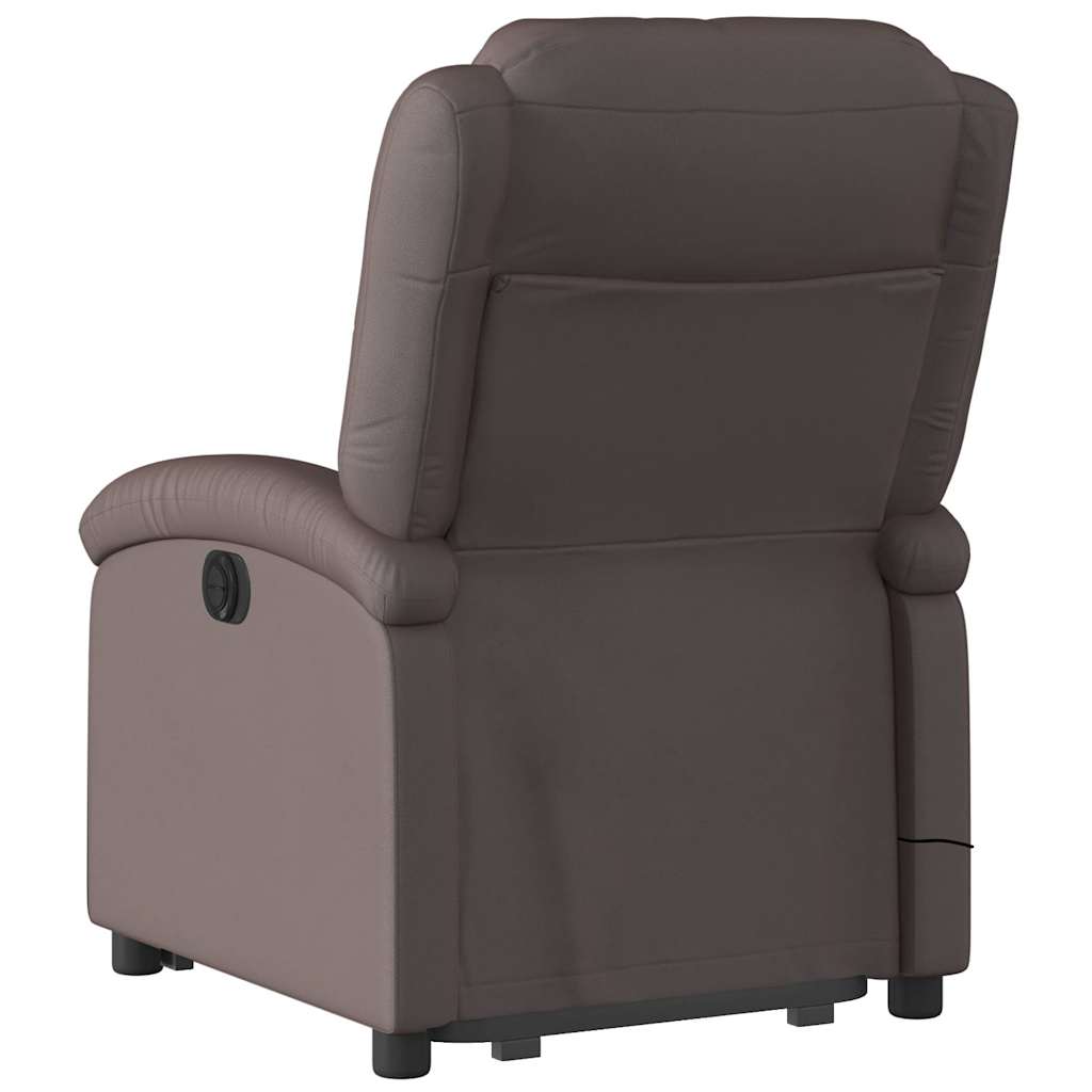 Fauteuil inclinable de massage électrique marron foncé - XIOS