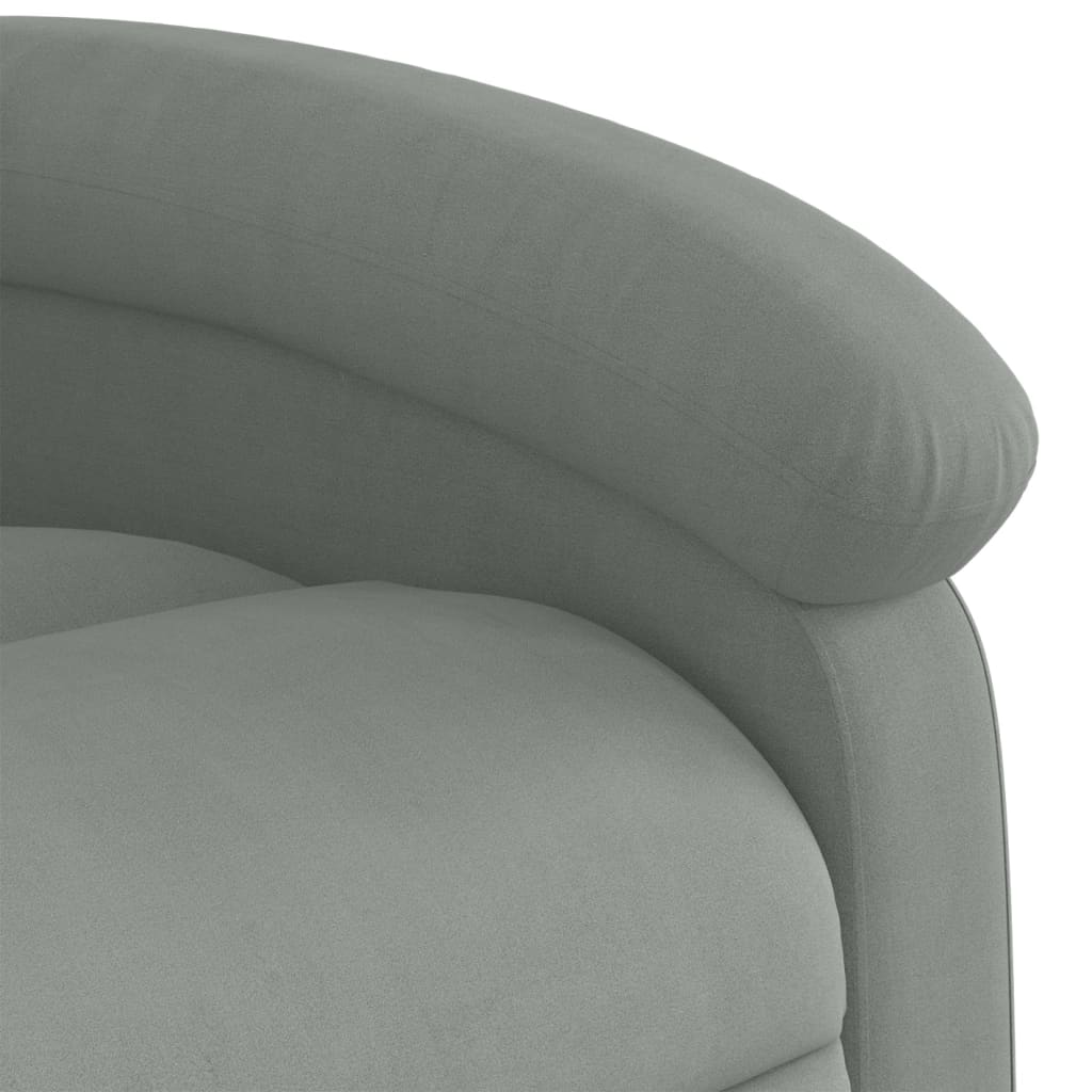 Fauteuil inclinable électrique gris clair velours - XIOS