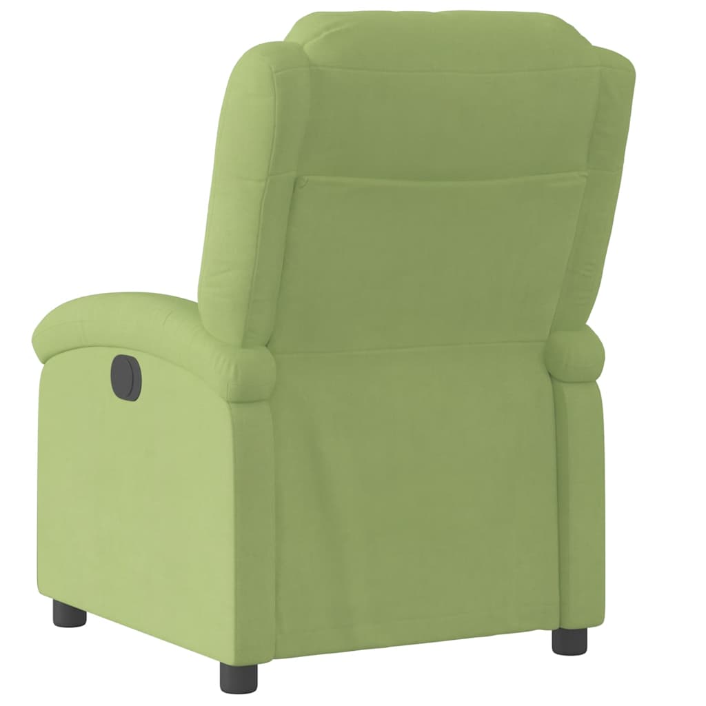 Fauteuil inclinable électrique vert clair velours - XIOS