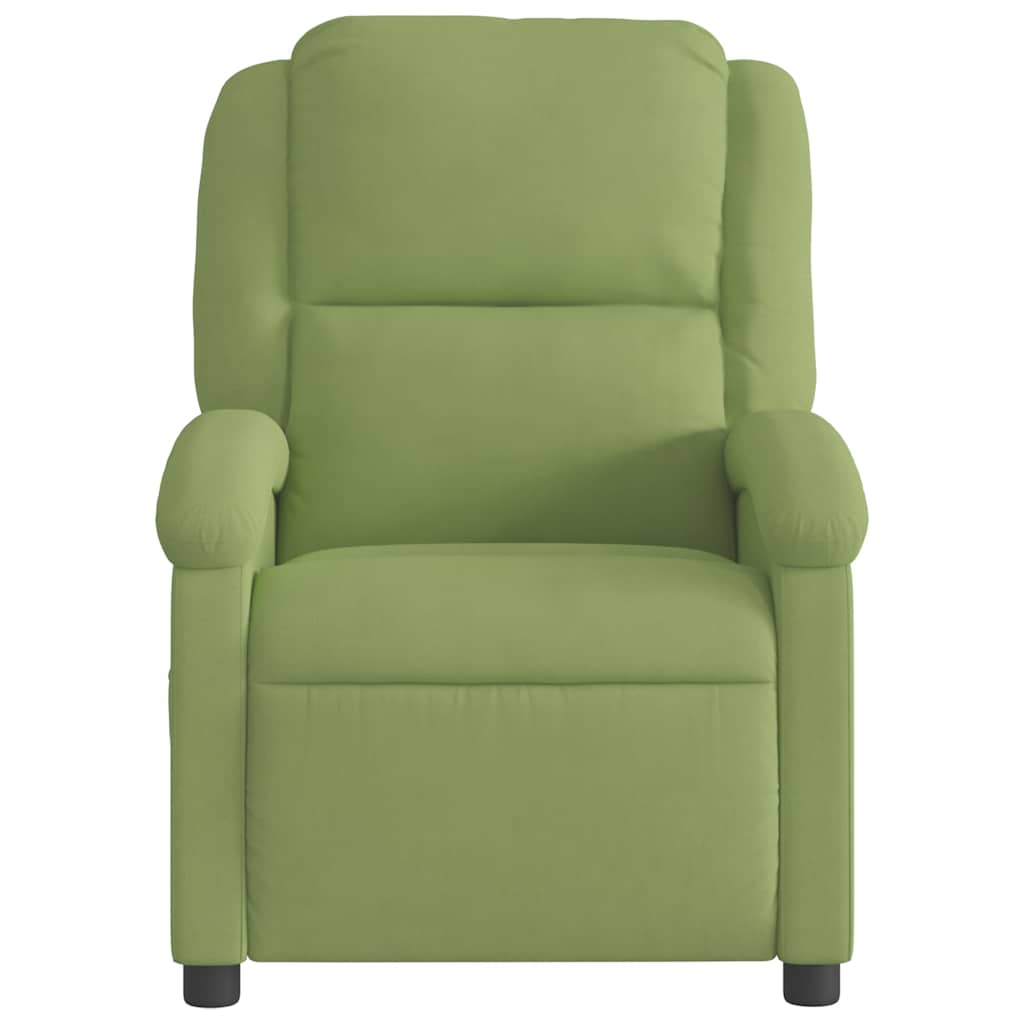 Fauteuil inclinable électrique vert clair velours - XIOS