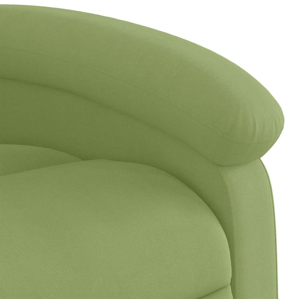 Fauteuil inclinable électrique vert clair velours - XIOS