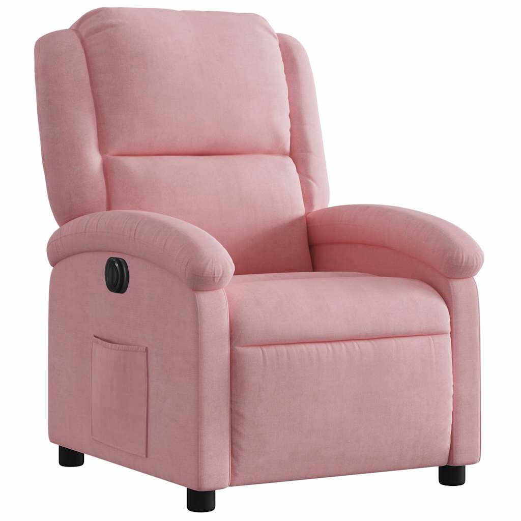 Fauteuil inclinable électrique Rose Velours - XIOS