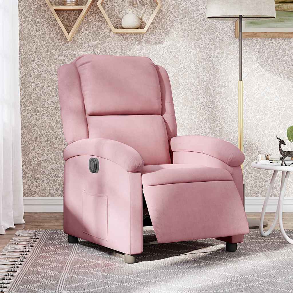 Fauteuil inclinable électrique Rose Velours