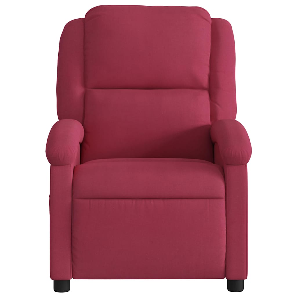Fauteuil inclinable électrique rouge bordeaux velours - XIOS