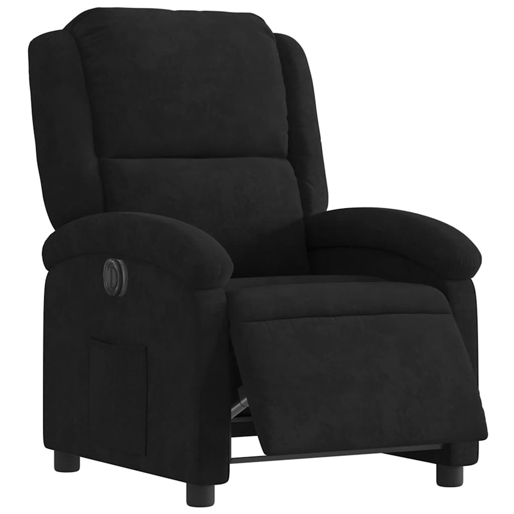Fauteuil inclinable électrique noir velours - XIOS