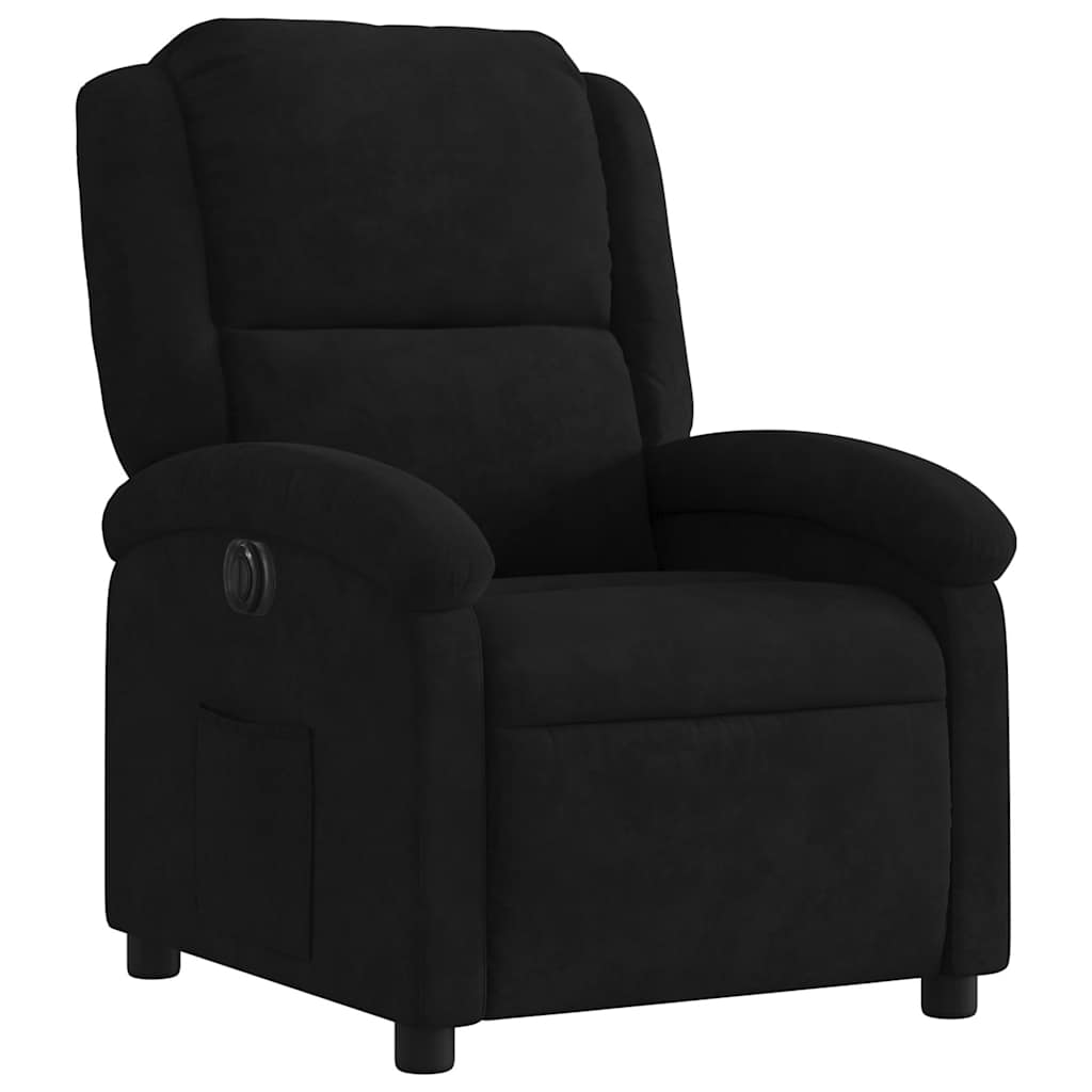 Fauteuil inclinable électrique noir velours - XIOS
