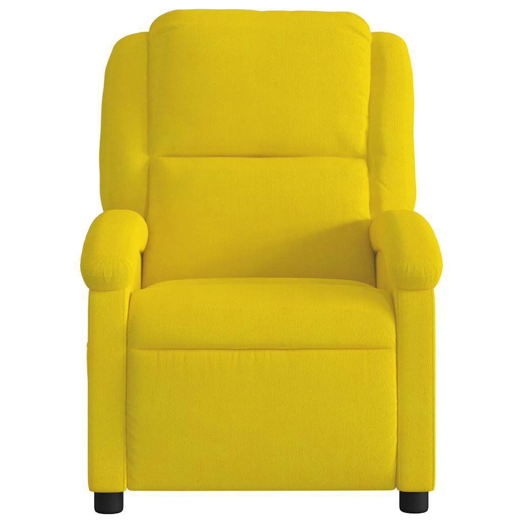 Fauteuil inclinable électrique jaune velours - XIOS