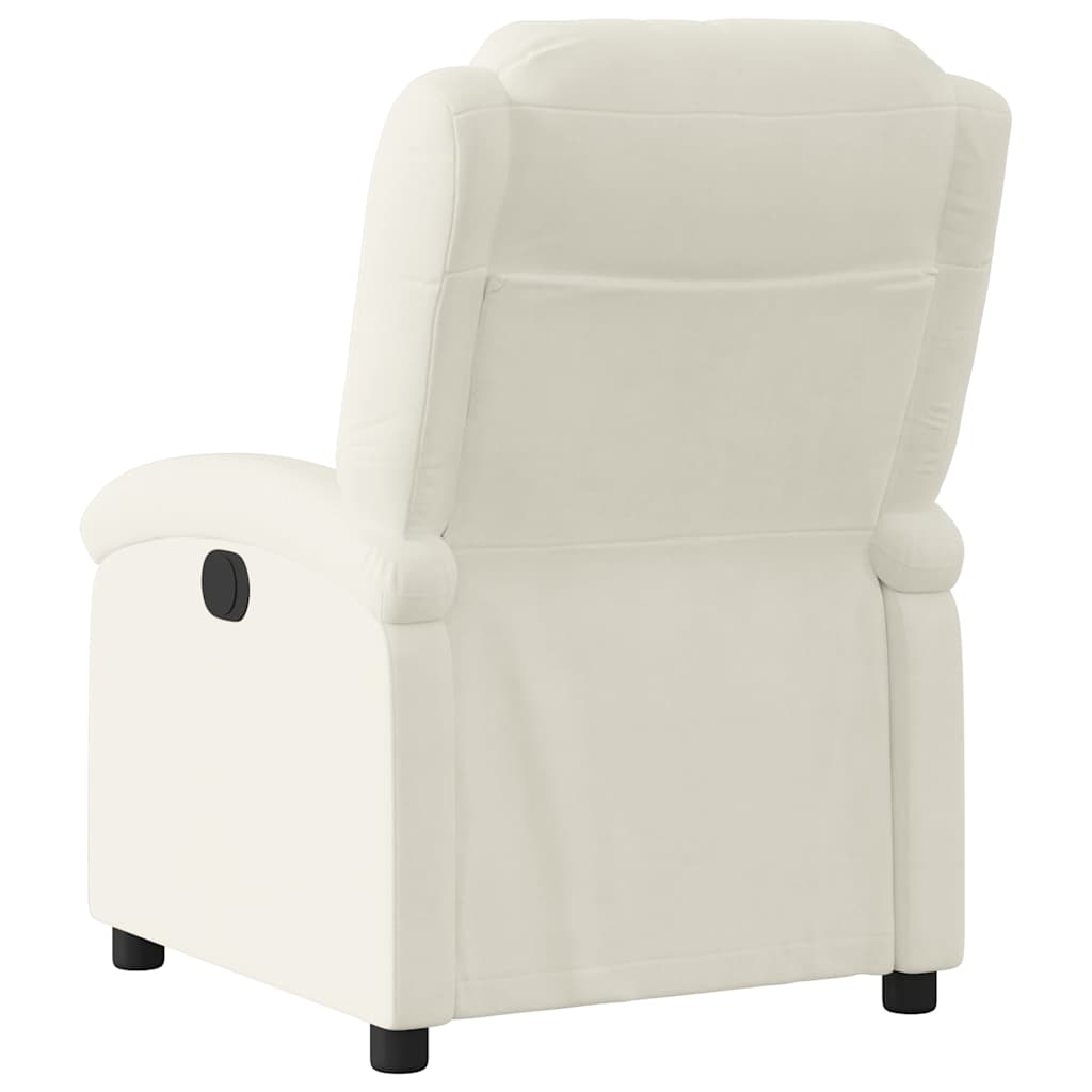 Fauteuil inclinable électrique Crème Velours - XIOS