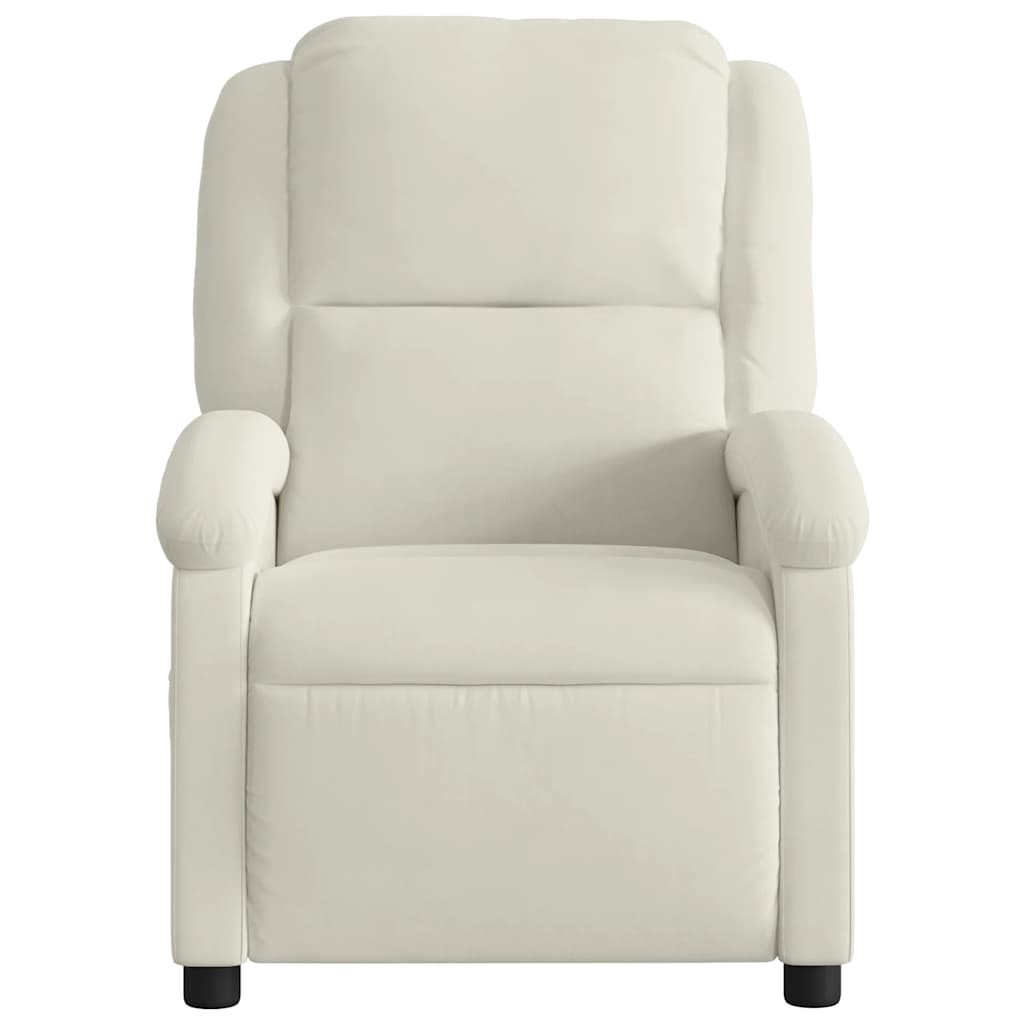 Fauteuil inclinable électrique Crème Velours - XIOS