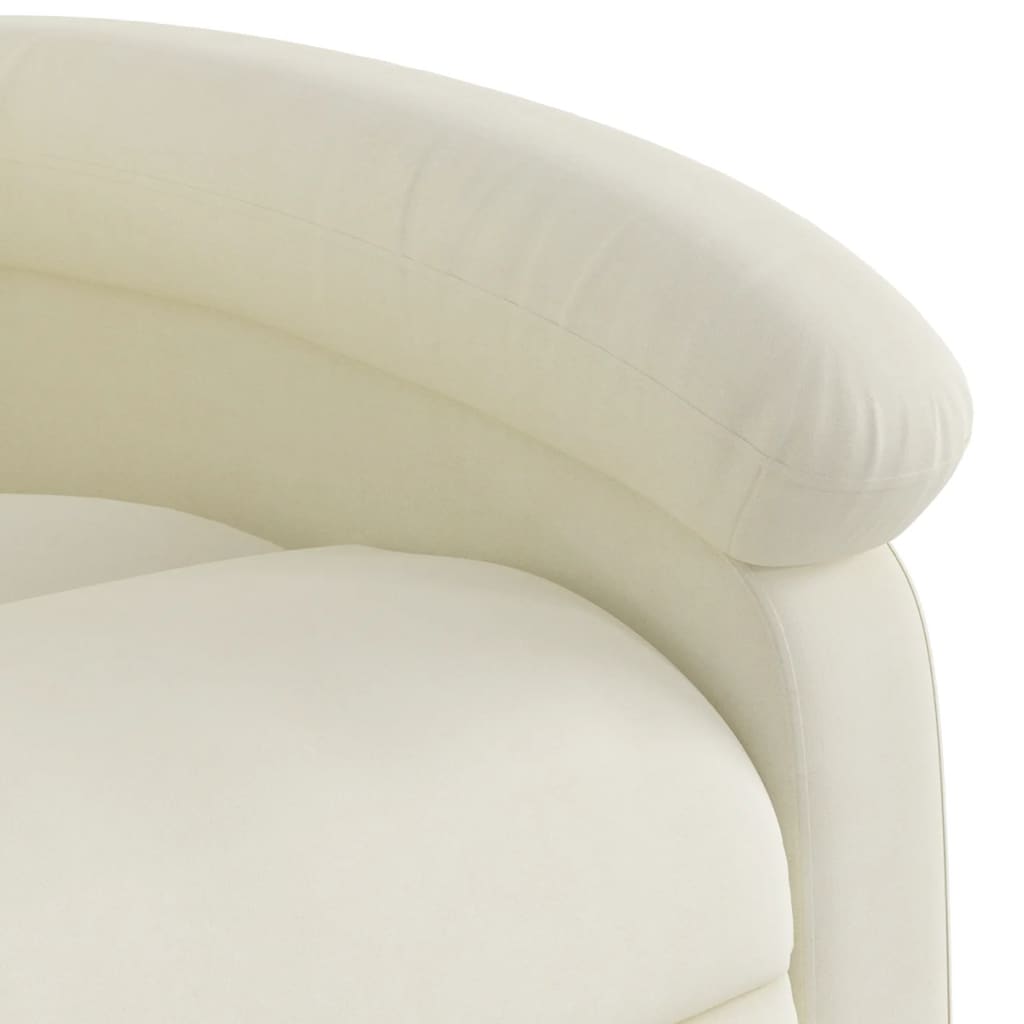 Fauteuil inclinable électrique Crème Velours - XIOS