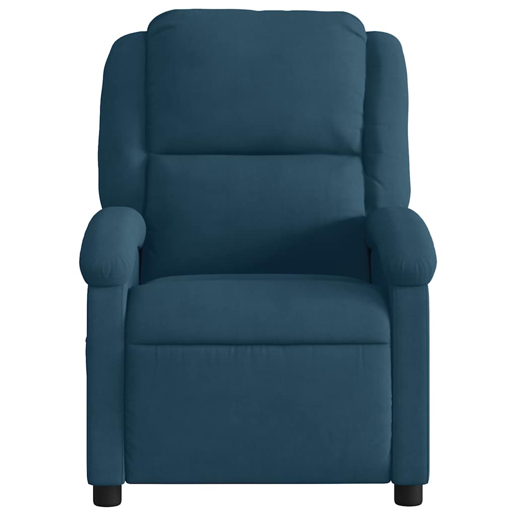 Fauteuil inclinable électrique bleu velours - XIOS