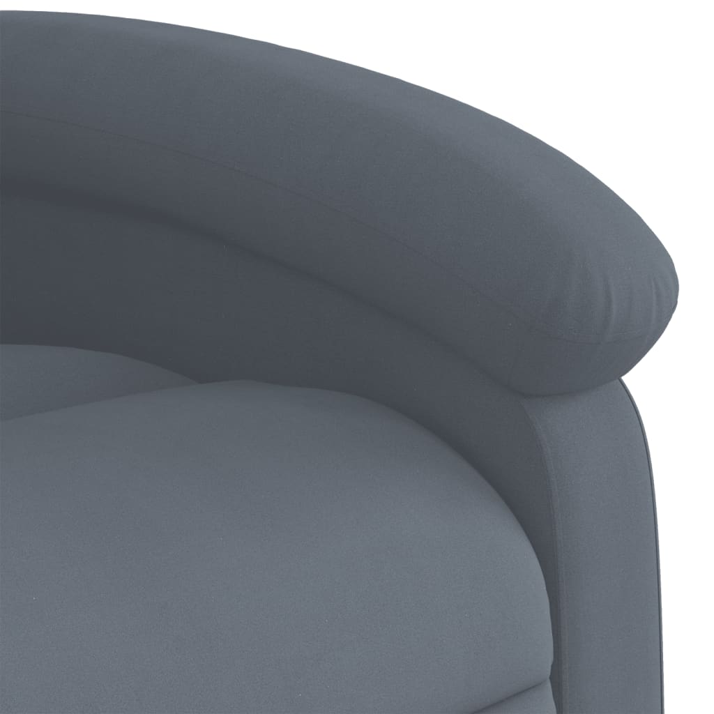 Fauteuil inclinable de massage électrique gris foncé velours - XIOS