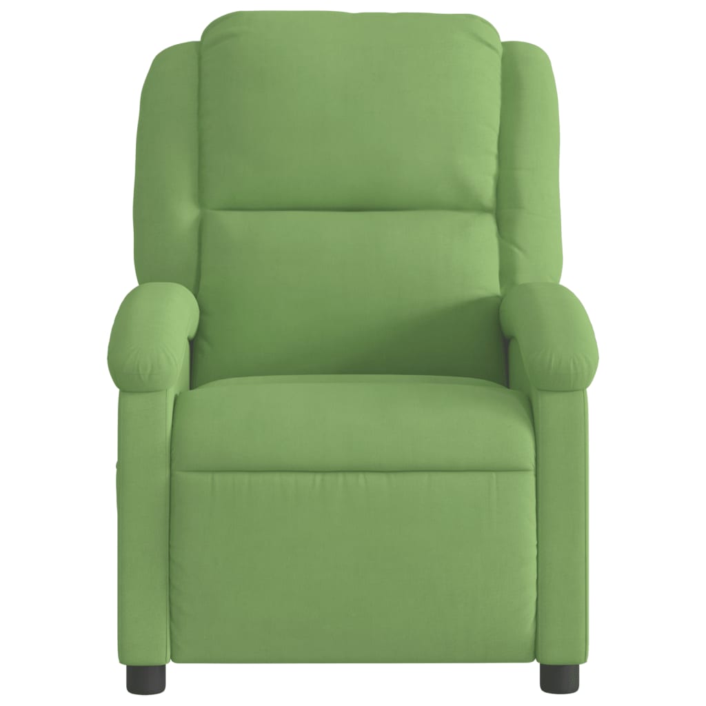 Fauteuil inclinable de massage électrique vert clair velours - XIOS