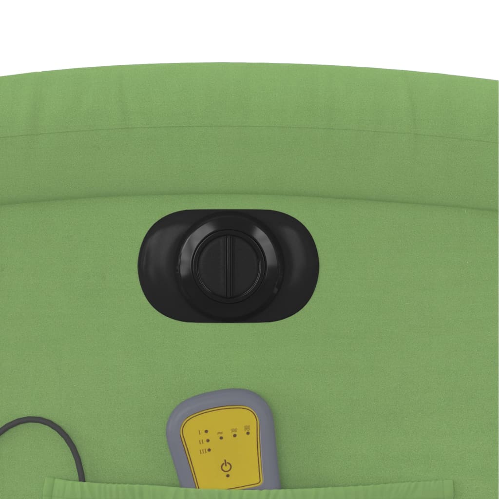 Fauteuil inclinable de massage électrique vert clair velours - XIOS