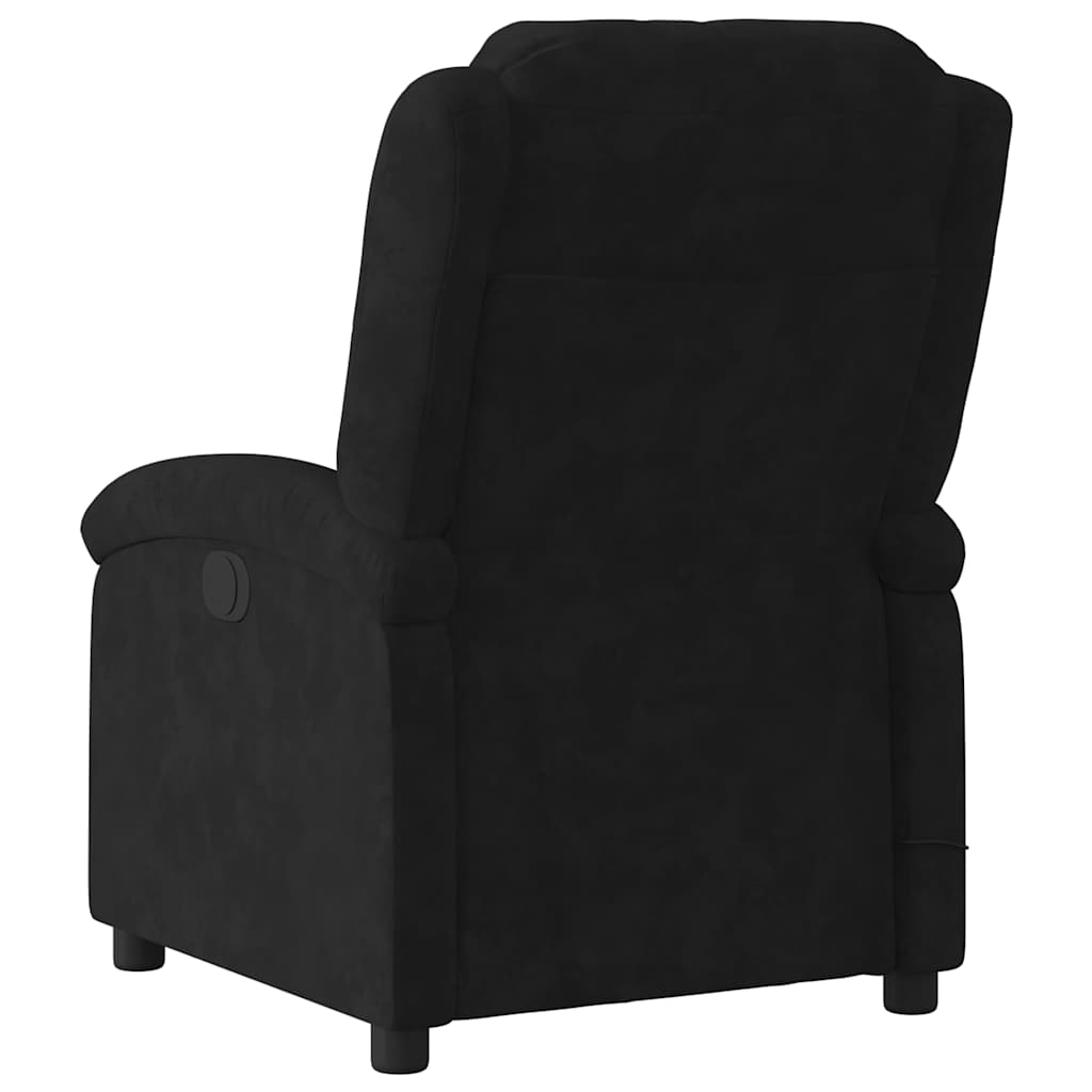 Fauteuil inclinable de massage électrique noir velours - XIOS
