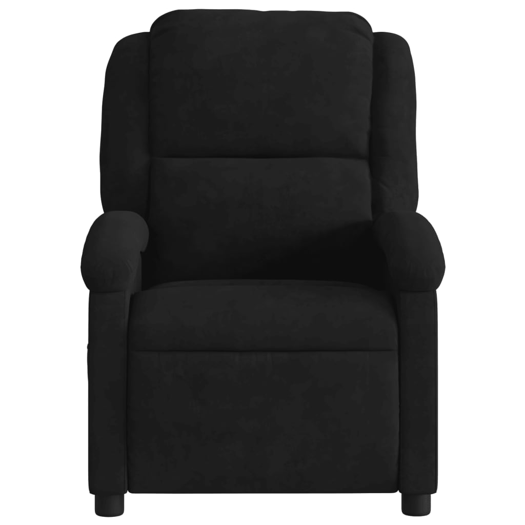 Fauteuil inclinable de massage électrique noir velours - XIOS