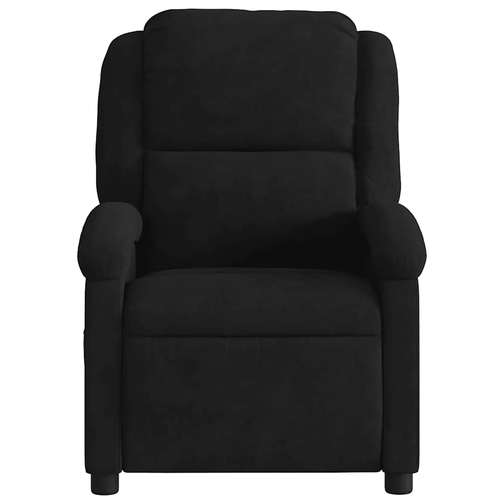 Fauteuil inclinable de massage électrique noir velours - XIOS