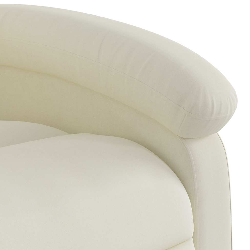 Fauteuil inclinable de massage électrique crème velours - XIOS