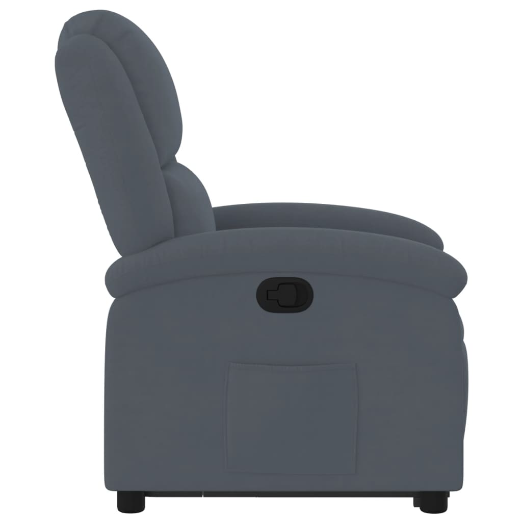 Fauteuil inclinable Gris foncé Velours - XIOS