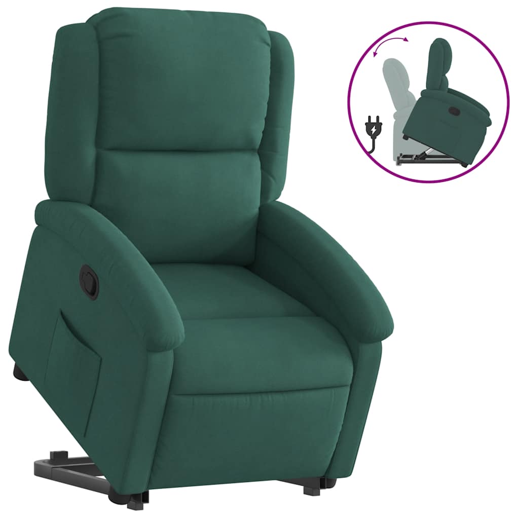 Fauteuil inclinable Vert foncé Velours - XIOS