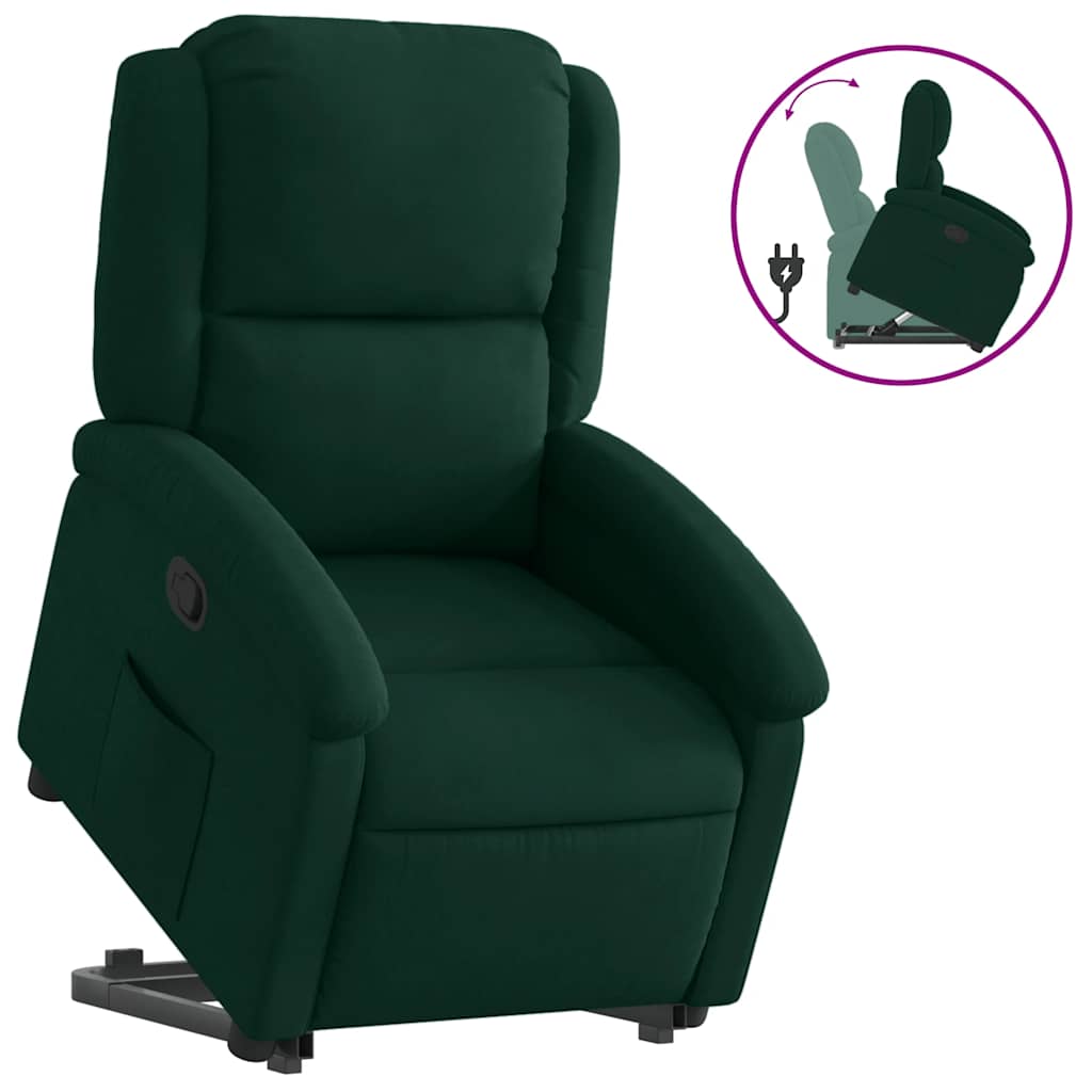 Fauteuil inclinable Vert foncé Velours - XIOS