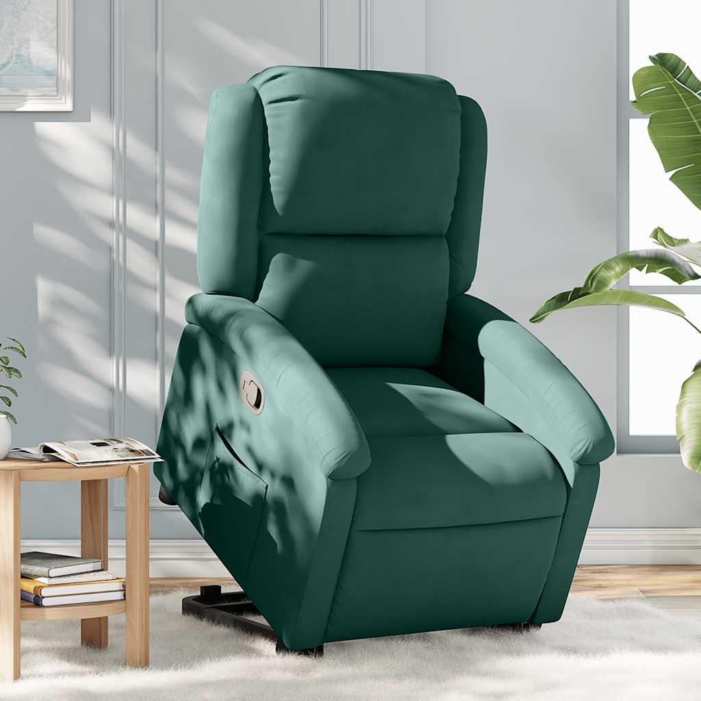 Fauteuil inclinable Vert foncé Velours - XIOS
