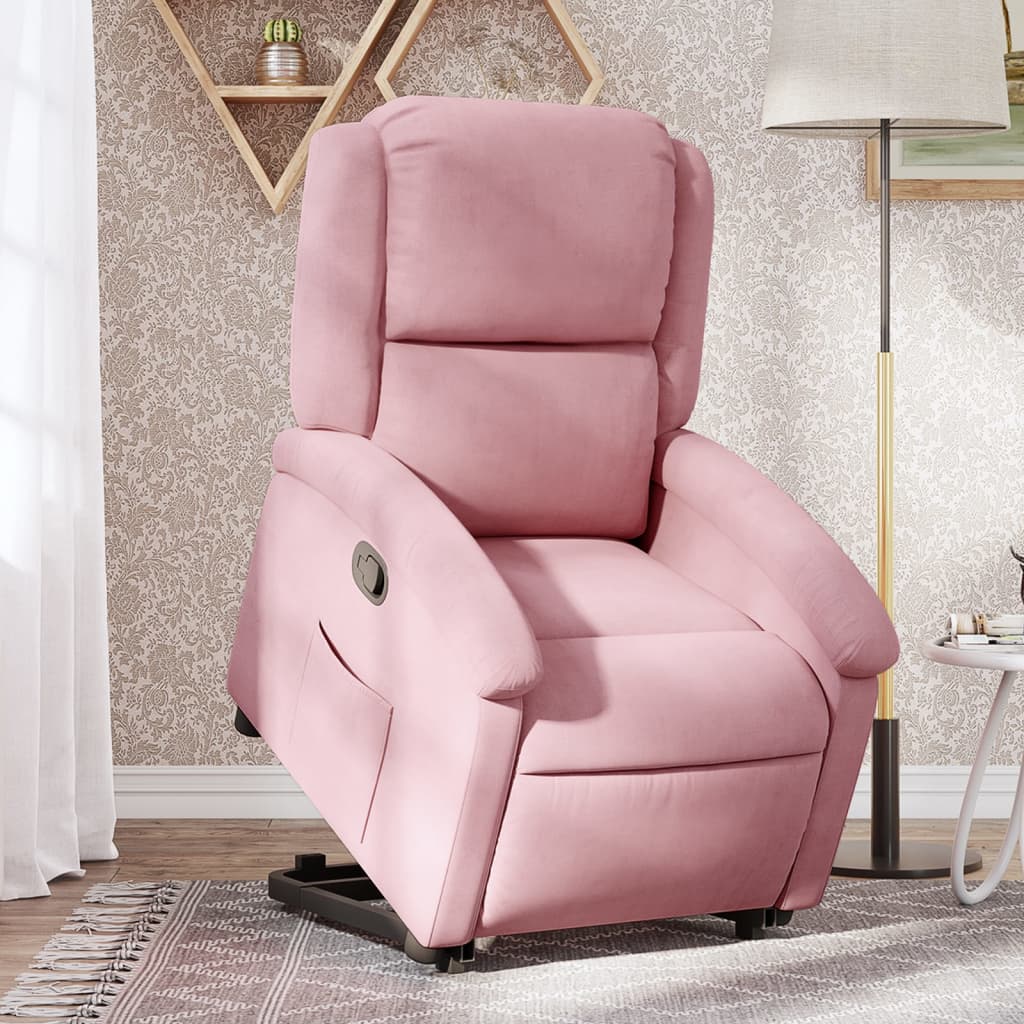 Fauteuil inclinable Rose Velours - XIOS