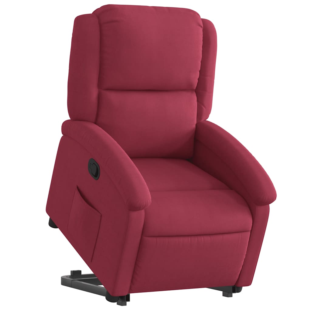 Fauteuil inclinable Rouge bordeaux Velours - XIOS