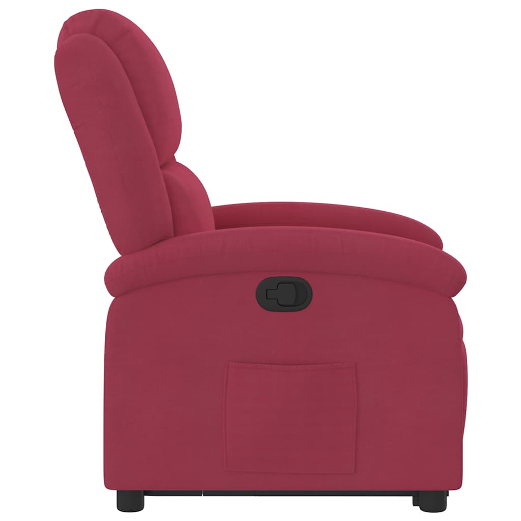 Fauteuil inclinable Rouge bordeaux Velours - XIOS