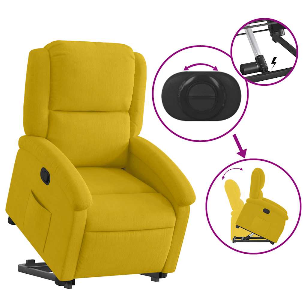 Fauteuil inclinable Jaune Velours - XIOS