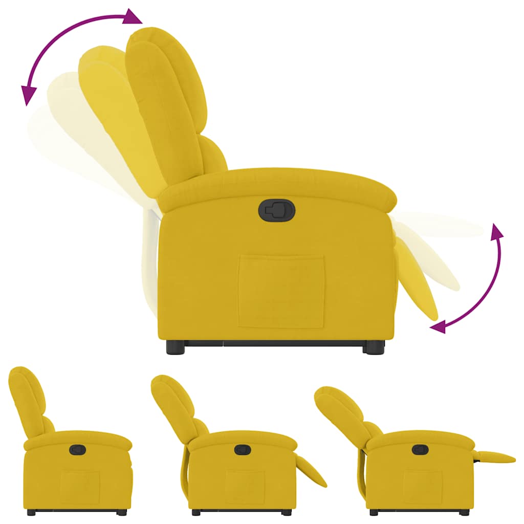 Fauteuil inclinable Jaune Velours - XIOS