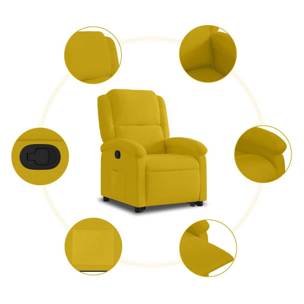 Fauteuil inclinable Jaune Velours - XIOS