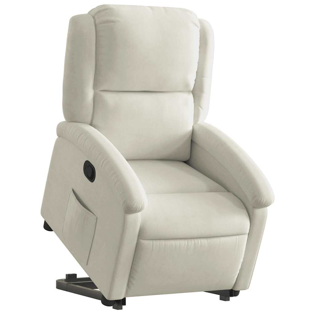 Fauteuil inclinable Crème Velours - XIOS