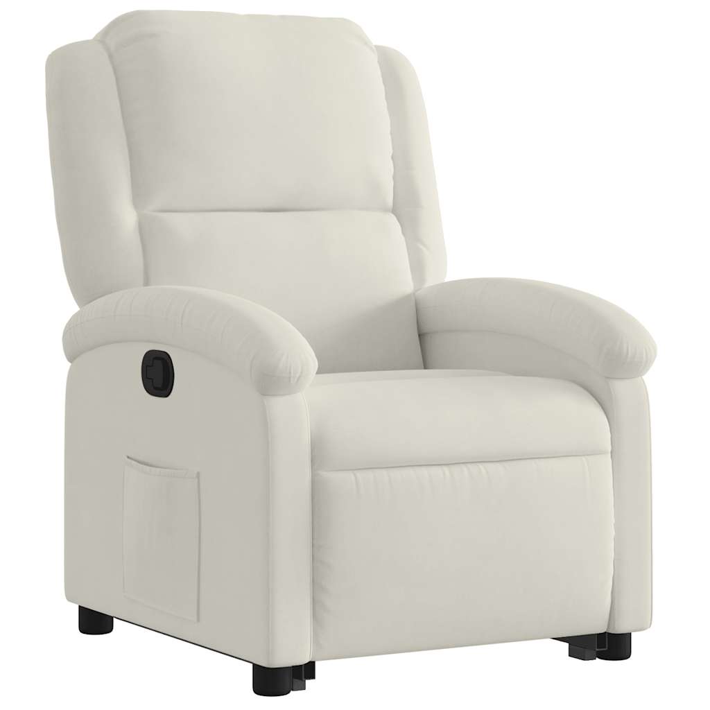 Fauteuil inclinable Crème Velours - XIOS