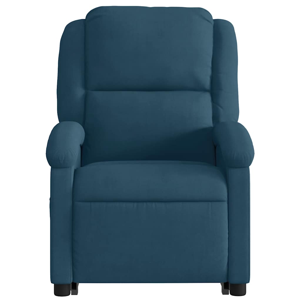 Fauteuil inclinable bleu velours - XIOS