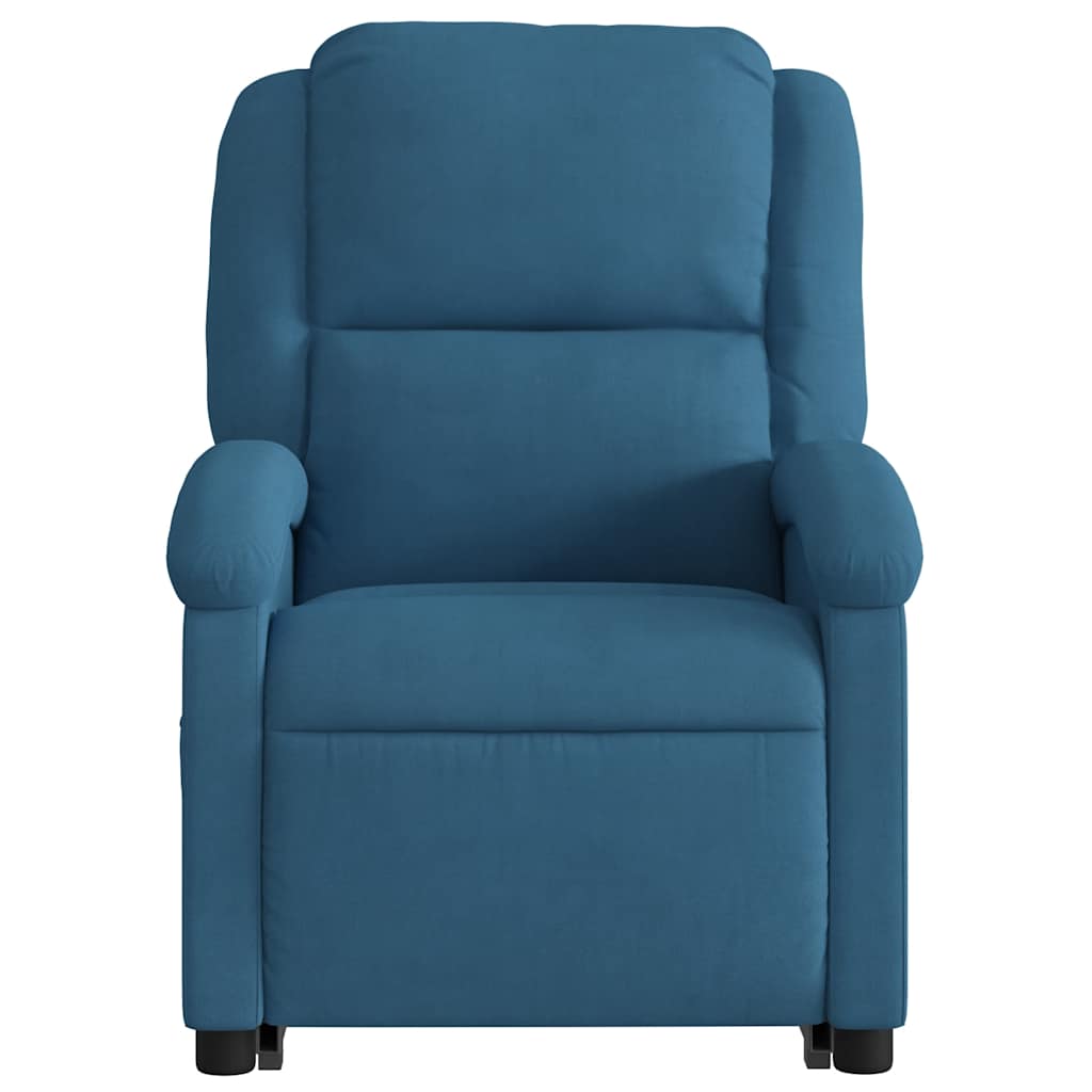Fauteuil inclinable bleu velours - XIOS