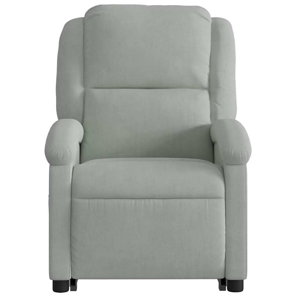 Fauteuil de massage inclinable Gris clair Velours - XIOS