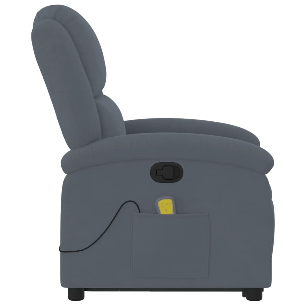 Fauteuil de massage inclinable Gris foncé Velours - XIOS
