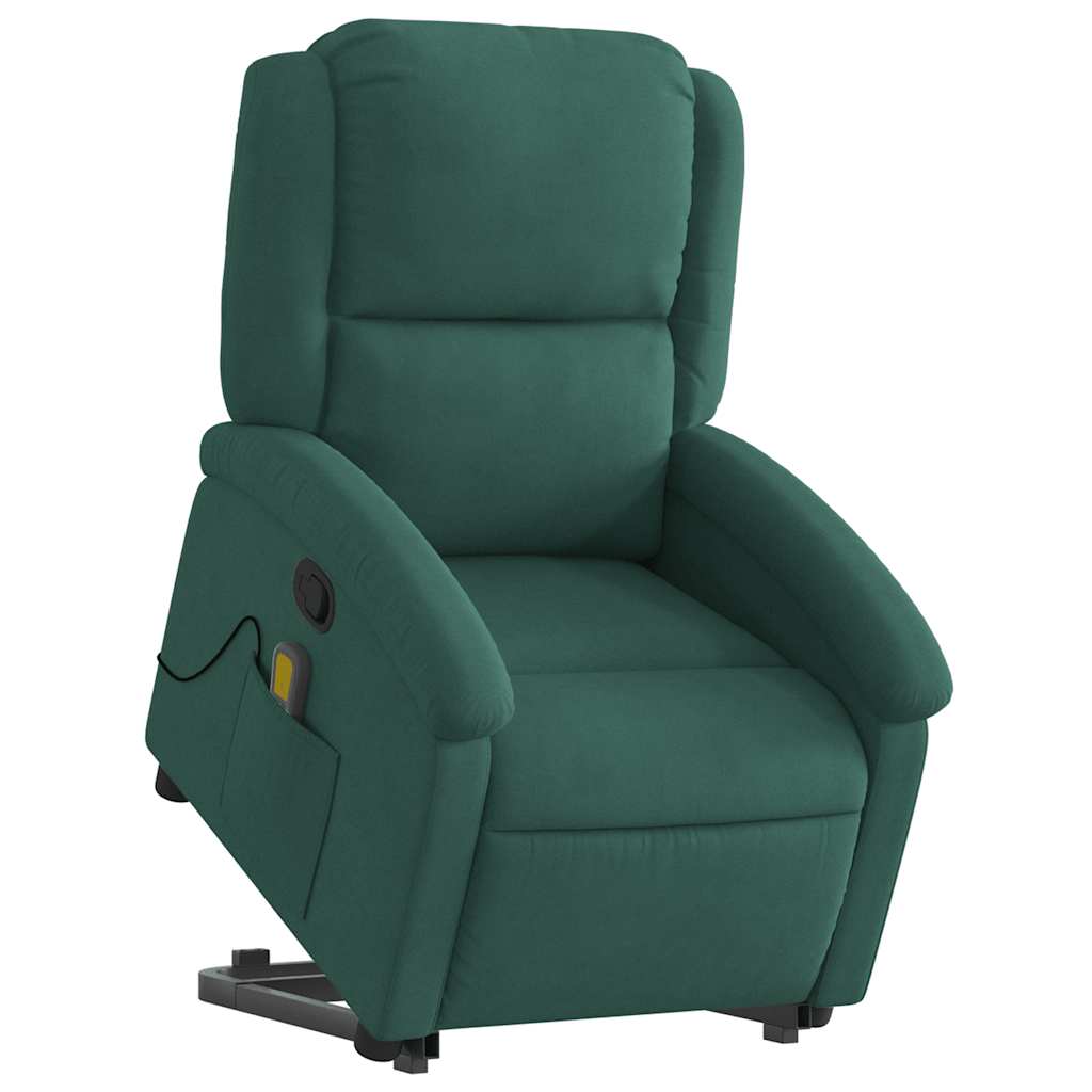 Fauteuil de massage inclinable Vert foncé Velours - XIOS