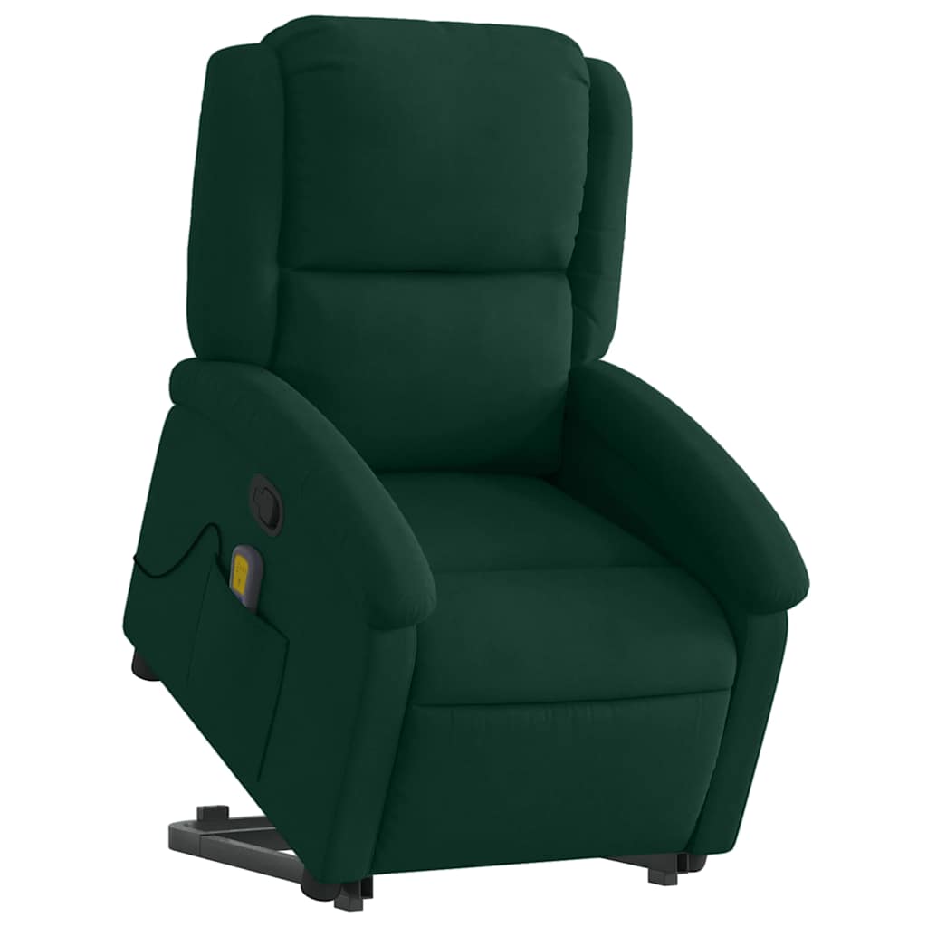 Fauteuil de massage inclinable Vert foncé Velours - XIOS