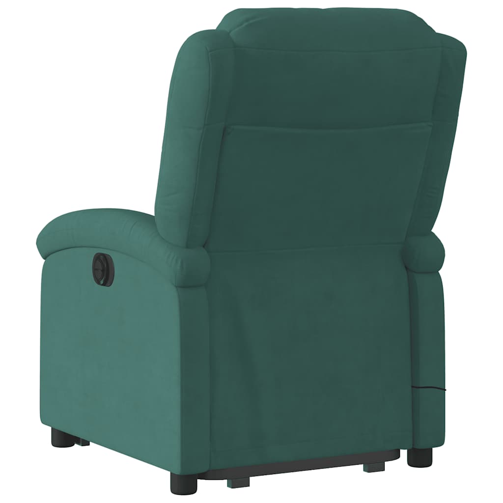 Fauteuil de massage inclinable Vert foncé Velours - XIOS