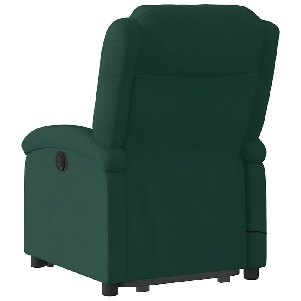 Fauteuil de massage inclinable Vert foncé Velours - XIOS