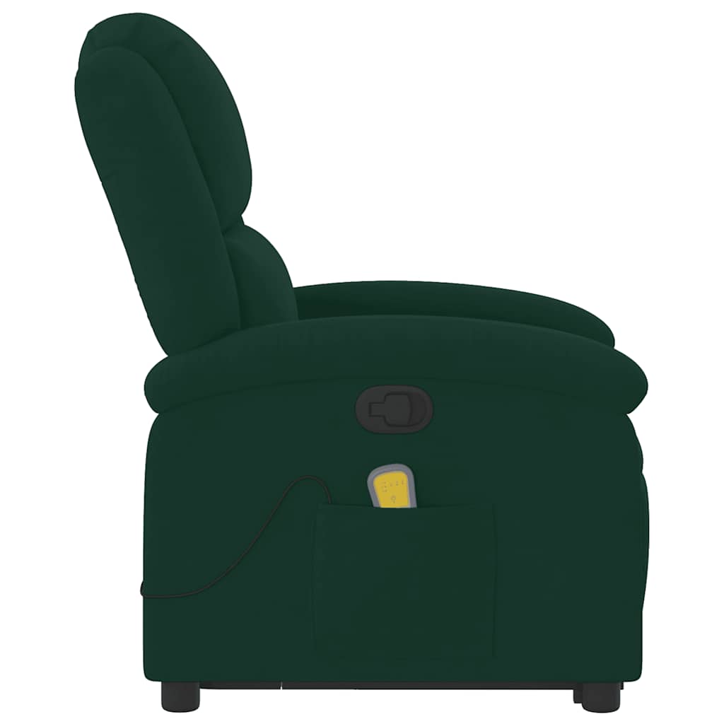 Fauteuil de massage inclinable Vert foncé Velours - XIOS