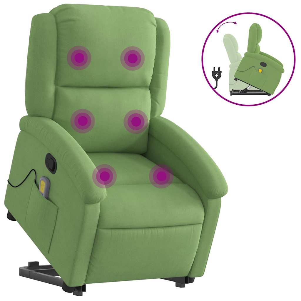 Fauteuil de massage inclinable Vert clair Velours - XIOS