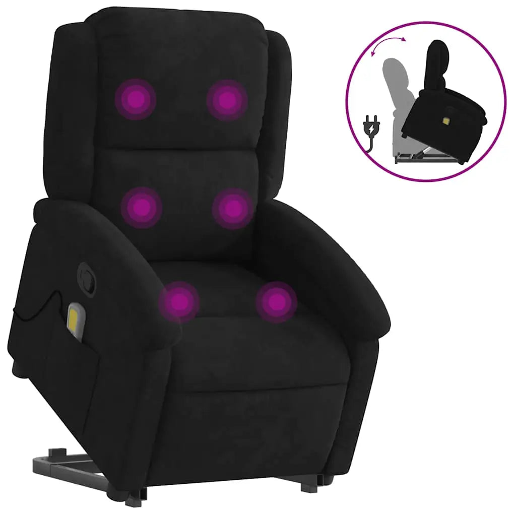 Fauteuil de massage inclinable Noir Velours - XIOS