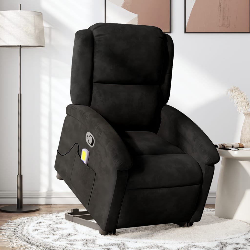 Fauteuil de massage inclinable Noir Velours - XIOS