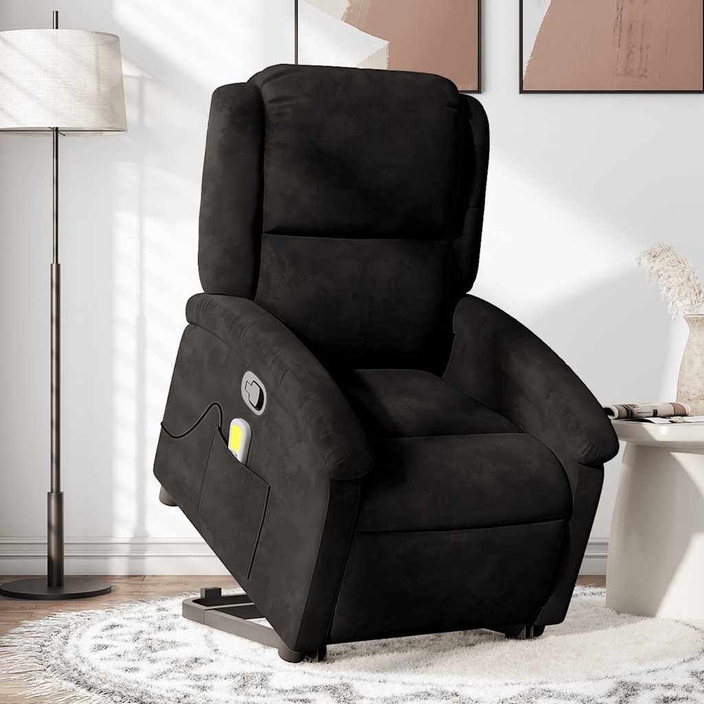 Fauteuil de massage inclinable Noir Velours - XIOS