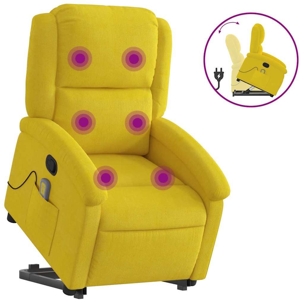 Fauteuil de massage inclinable Jaune Velours - XIOS